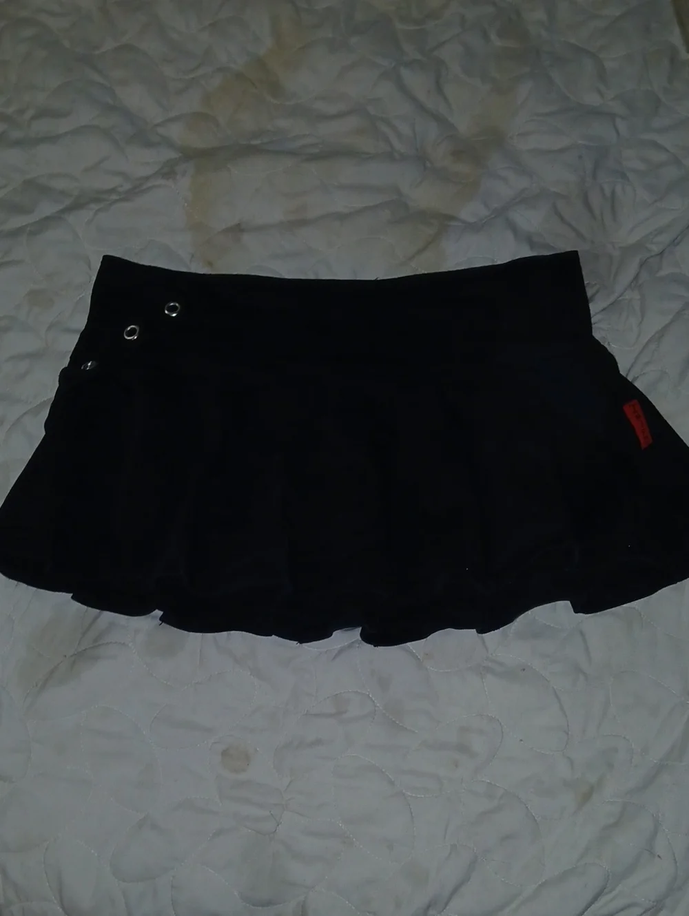Vtg TRIPP Pleated Skirt With Side V Grommets